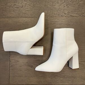 Madden Girl White Ankle Booties